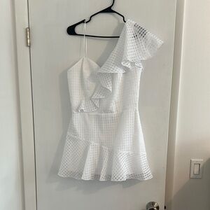 Amanda Uprichard White Satin Dress